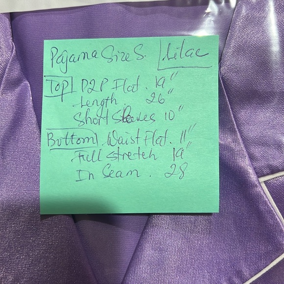 Custom made silk pajama set S Lavender - Picture 7 of 7